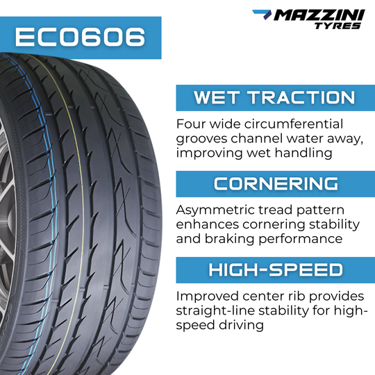 MZ2453520EC 245/35R20 Mazzini Eco606 95W Mazzini Tires Canada