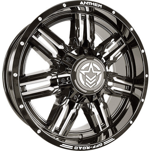 A751209056050D - Anthem Equalizer 20X9 5X114.3 0mm Gloss Black with Milled Edges - Anthem Wheels Canada