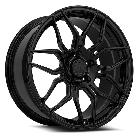 FF24198552038-GB - MRR Forged F24 19X8.5 5X120 38MM Gloss Black For Corvette C8 Use Rear FF2420A152048-GB - MRR Wheels Canada