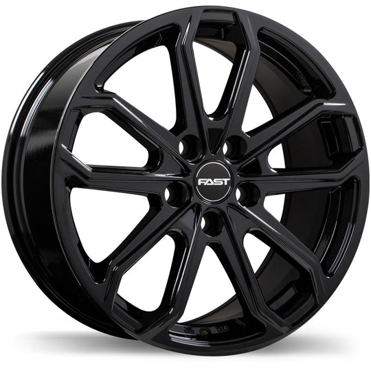 F265A-1880-12BN+45R641 - Fast Wheels Impression 18X8.0 5X120 ET 45mm Gloss Black - Fast Wheels Wheels Canada