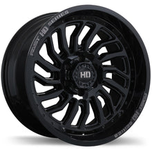 Charger l'image dans la galerie, F267-2000-83BH-15C842 - Fast HD D-STRUCT 20X10 6X139.7 ET MM Gloss Black with Grey Milling - Fast HD Wheels Canada