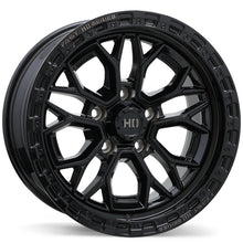 Charger l'image dans la galerie, F276-1790-73BH+00C715 - Fast HD Muramasa 17X9 5X127 ET 0MM Gloss Black with Grey Milling - Fast HD Wheels Canada