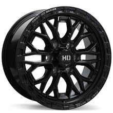 Load image into Gallery viewer, F276-1890-83BH+30C780 - Fast HD Muramasa 18X9 6X139.7 ET 30MM Gloss Black with Grey Milling - Fast HD Wheels Canada