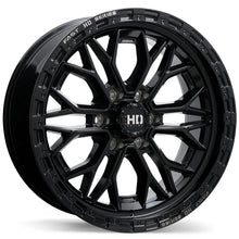 Charger l'image dans la galerie, F276-2090-83BH+00C842 - Fast HD Muramasa 20X9 6X139.7 ET 0MM Gloss Black with Grey Milling - Fast HD Wheels Canada
