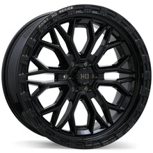 Charger l'image dans la galerie, F276-2090-63BH+00C661 - Fast HD Muramasa 20X9 6X114.3 ET 0MM Gloss Black with Grey Milling - Fast HD Wheels Canada