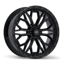 Charger l'image dans la galerie, F276-2495-83BH+28C061 - Fast HD Muramasa 24X9.5 6X139.7 ET 28mm Gloss Black with Grey Milling - Fast HD Wheels Canada