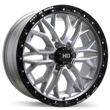 Load image into Gallery viewer, F276-2090-83SB+30C842 - Fast HD Muramasa 20X9 6X139.7 ET 30MM Gloss Silver with Black Lip - Fast HD Wheels Canada