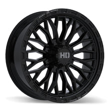 Charger l'image dans la galerie, F276A-2495-82BH+35C211 - Fast HD Muramasa 24X9.5 8X165.1 ET 35mm Gloss Black with Grey Milling - Fast HD Wheels Canada