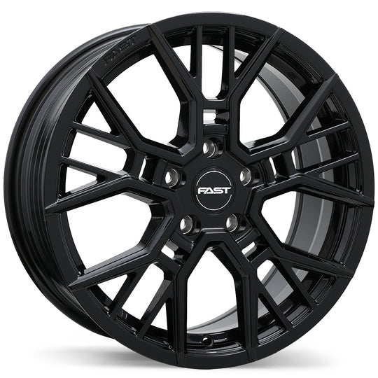 F278N-1775-65BN+45F661 - Fast Wheels Spectre 17X7.5 5X114.3 ET 45MM Gloss Black - Fast Wheels Wheels Canada