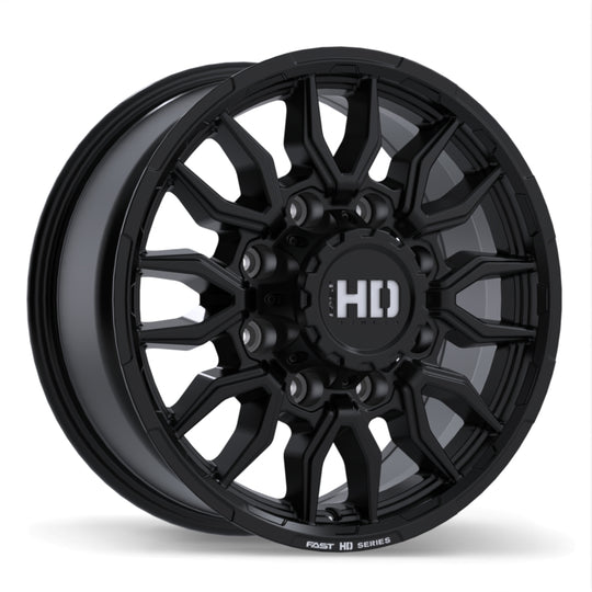 F279-1885-98BT+44C244 - Fast HD Grit 18X8.5 8X180 ET 44mm Satin Black with Milling - Fast HD Wheels Canada
