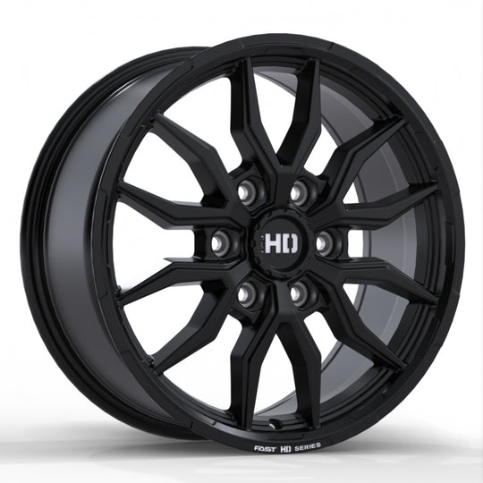 F279-1880-83BT+55C951 - Fast HD Grit 18X8 6X139.7 ET 55mm Satin Black with Milling - Fast HD Wheels Canada