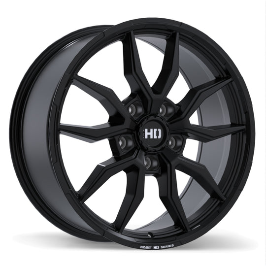 F279-2090-85BT+48C641 - Fast HD Grit 20X9 5X139.7 ET 48mm Satin Black with Milling - Fast HD Wheels Canada