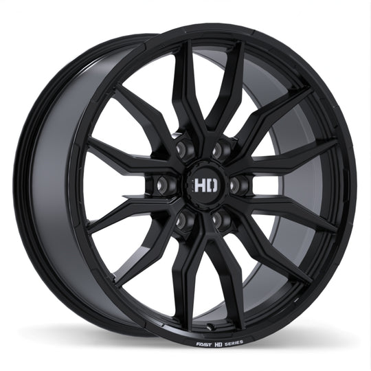F279-2090-83BT+20C061 - Fast HD Grit 20X9 6X139.7 ET 20mm Satin Black with Milling - Fast HD Wheels Canada