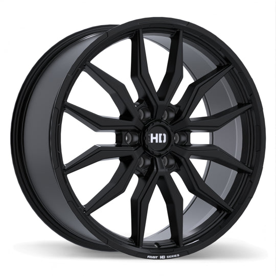 F279-2295-36BT+44C871 - Fast HD Grit 22X9.5 6X135 ET 44mm Satin Black with Milling - Fast HD Wheels Canada