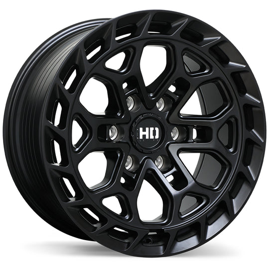F281-1890-83BT+20C780 - Fast HD Phantom 18X9.0 6X139.7 ET 20mm Satin Black - Fast HD Wheels Canada