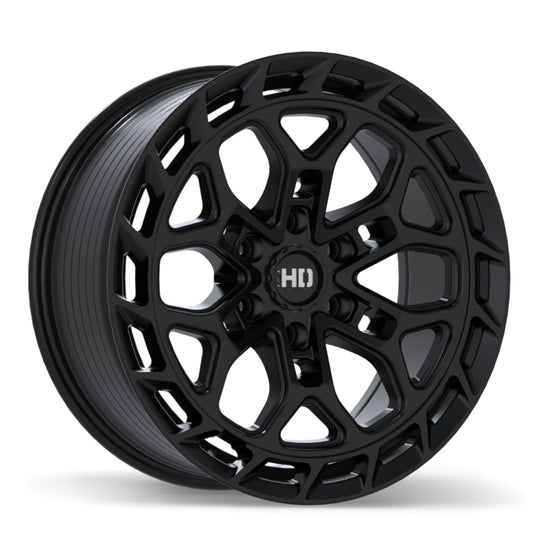F281-2090-83BT+20C931 - Fast HD Phantom 20X9.0 6X139.7 ET 20mm Satin Black - Fast HD Wheels Canada