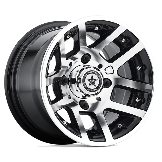 FA-121-M - Fairway Alloys FA121 Illusion 10X7 4X101.6 -25 mm Machined Gloss Black - Fairway Alloys Wheels Canada