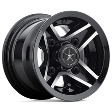 Load image into Gallery viewer, FA-127-M - Fairway Alloys FA127 Divot 8X7 4X101.6  0mm Gloss Black Machined - Fairway Alloys Wheels Canada