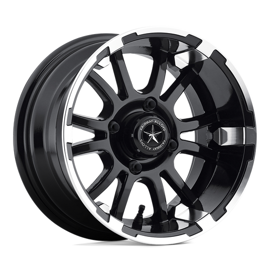 FA-132-M - Fairway Alloys FA132 Sixer 12X6 4X101.6 -20 mm Machined Matte Black - Fairway Alloys Wheels Canada