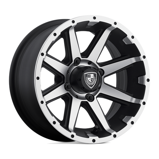 FA-136-M - Fairway Alloys FA136 Rebel 14X6.5 4X101.6 -23 mm Machined Matte Black - Fairway Alloys Wheels Canada