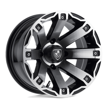 Charger l'image dans la galerie, FA-143-M - Fairway Alloys FA143 Rage 12X7 4X101.6 -47 mm Machined Gloss Black - Fairway Alloys Wheels Canada
