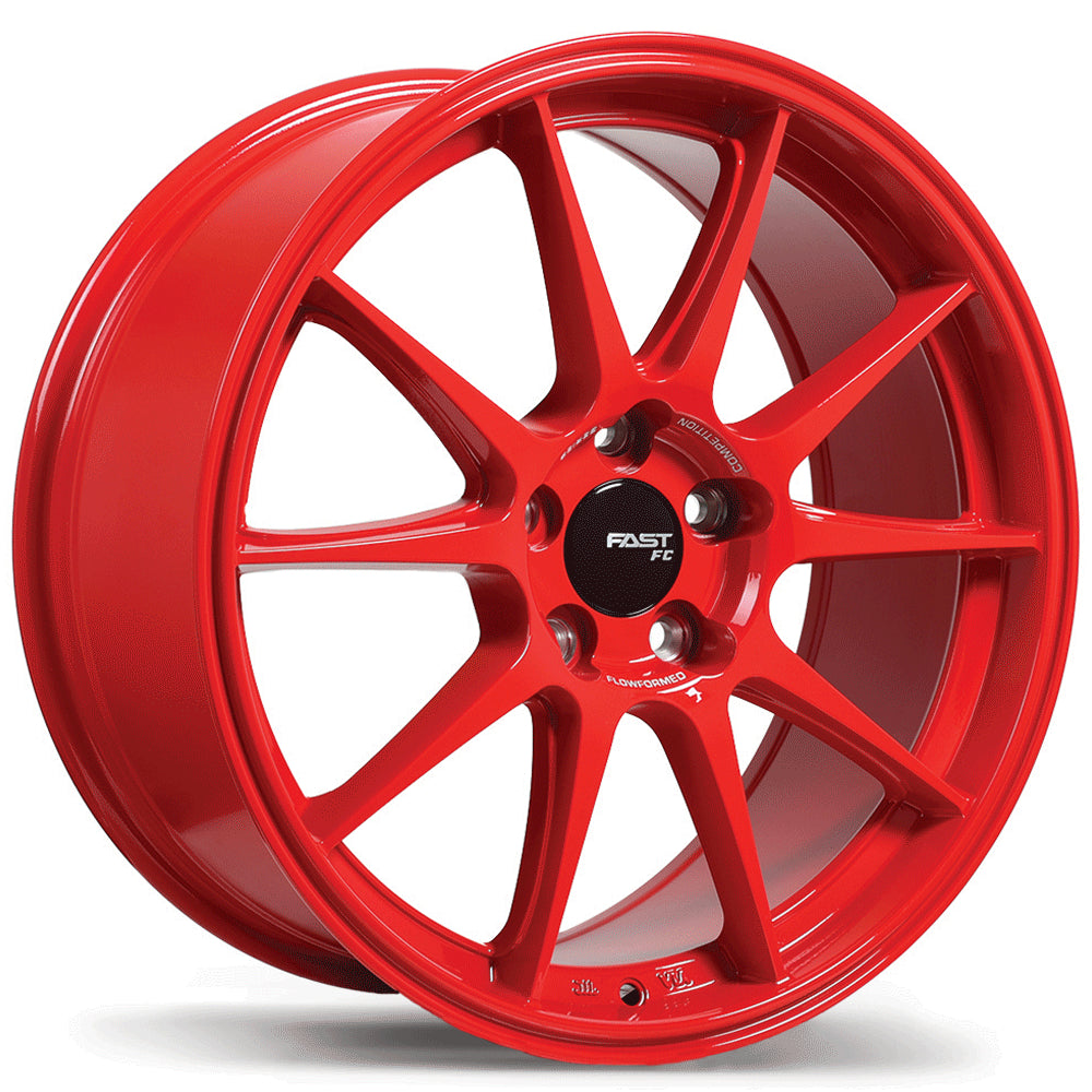 FC08A-1880-15RN+40C726 - Fast Wheels FC08 18X8.0 5X105 40mm Gloss Red - Fast Wheels Wheels Canada
