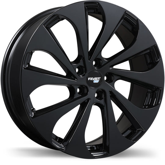 FE05-1975-12BN+50C741 - Fast Wheels EV05 19X7.5 5X120 ET 50MM Gloss Black - Fast Wheels Wheels Canada