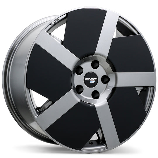 FE06-1880-44GN+45R571 - Fast Wheels EV06 18X8 5X112 ET 45MM Gloss Grey - Fast Wheels Wheels Canada
