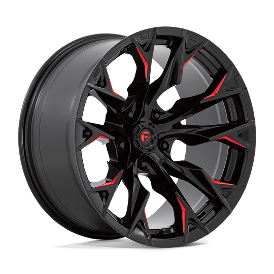 D82320007547 - Fuel Off-Road D823 Flame 20X10 5X127 -18 mm Gloss Black Milled With Candy Red - Fuel Off-Road Wheels Canada