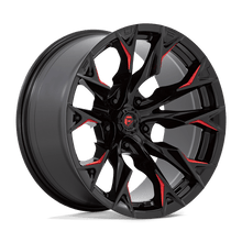 Charger l'image dans la galerie, D8232000B447 - Fuel Off-Road D823 Flame 20X10 5X139.7 -18 mm Gloss Black Milled With Candy Red - Fuel Off-Road Wheels Canada
