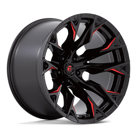 D82320207547 - Fuel Off-Road D823 Flame 20X12 5X127 -44 mm Gloss Black Milled With Candy Red - Fuel Off-Road Wheels Canada