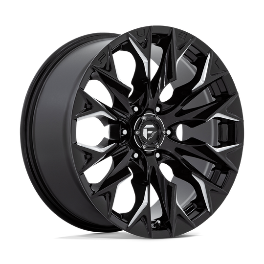 D80320908457 - Fuel Off-Road D803 Flame 20X9 6X139.7 20mm Gloss Black Milled - Fuel Off-Road Wheels Canada
