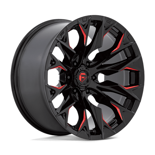 D82320901750 - Fuel Off-Road D823 Flame 20X9 8X170 1mm Gloss Black Milled With Candy Red - Fuel Off-Road Wheels Canada
