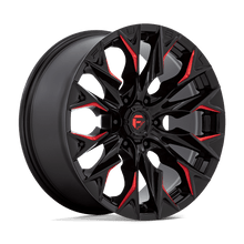 Load image into Gallery viewer, D82320908957 - Fuel Off-Road D823 Flame 20X9 6X135 20mm Gloss Black Milled With Candy Red - Fuel Off-Road Wheels Canada