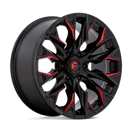 D82320908457 - Fuel Off-Road D823 Flame 20X9 6X139.7 20mm Gloss Black Milled With Candy Red - Fuel Off-Road Wheels Canada