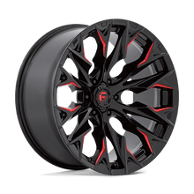 Load image into Gallery viewer, D82322008947 - Fuel Off-Road D823 Flame 22X10 6X135 -18 mm Gloss Black Milled With Candy Red - Fuel Off-Road Wheels Canada