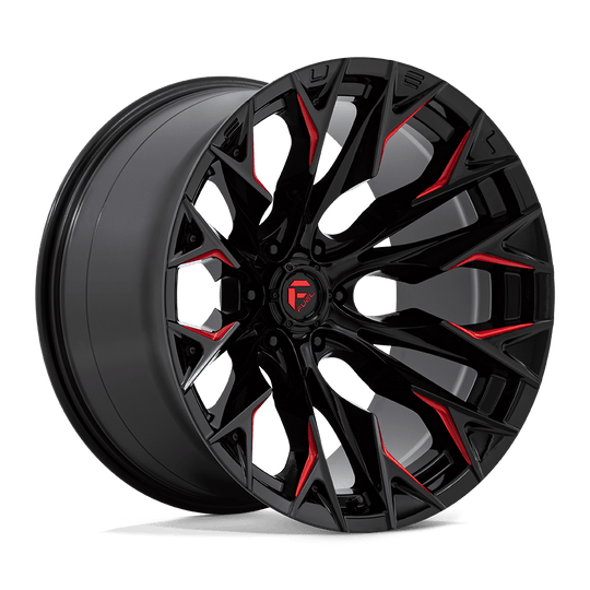 D82322208447 - Fuel Off-Road D823 Flame 22X12 6X139.7 -44 mm Gloss Black Milled With Candy Red - Fuel Off-Road Wheels Canada