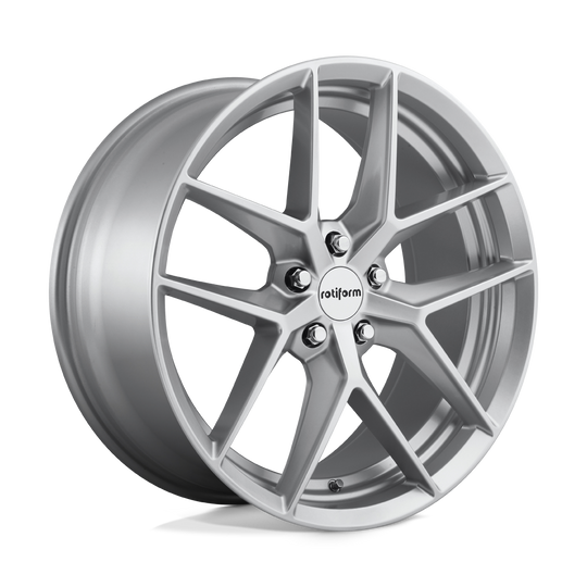 R1331985F8+45 - Rotiform R133 Flg 19X8.5 5X112  45mm Gloss Silver - Rotiform Wheels Canada