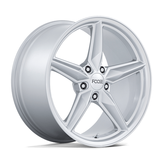 F174199513+45 - Foose F174 CF8 19X9.5 5X120  45mm Gloss Silver - Foose Wheels Canada
