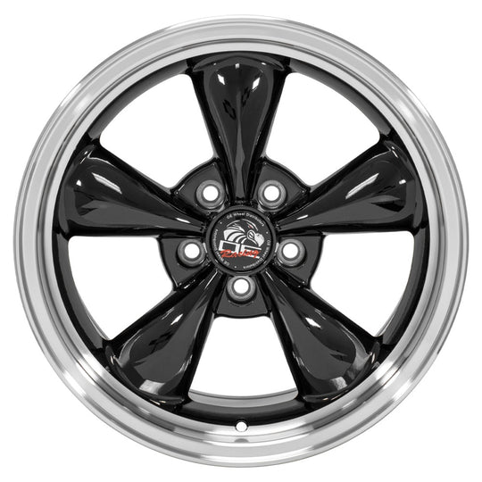 FR01-17090-5450-24BM - OE Wheels Replica FR01 17X9 5X114.3 ET24mm Black with Machined Lip - OE Wheels Wheels Canada
