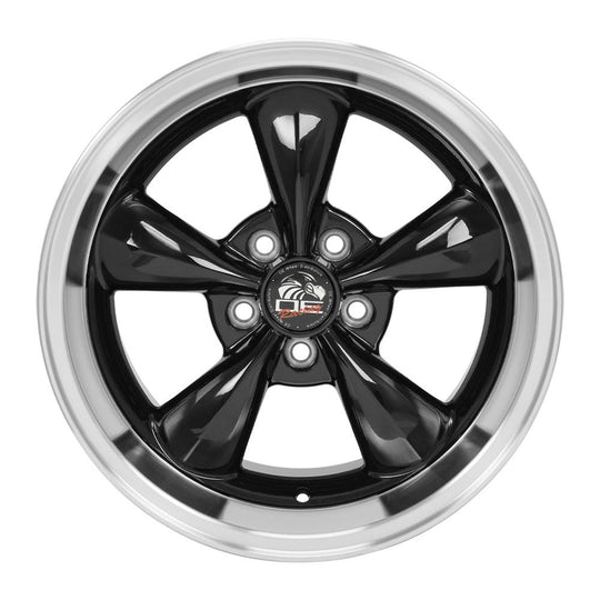 FR01-17105-5450-27BM - OE Wheels Replica FR01 17X10.5 5X114.3 ET27mm Black with Machined Lip - OE Wheels Wheels Canada