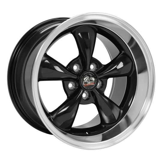FR01-17105-5450-27BM - OE Wheels Replica FR01 17X10.5 5X114.3 ET27mm Black with Machined Lip - OE Wheels Wheels Canada