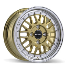 Charger l'image dans la galerie, FR01-1570-48DP+25C726 - Fast Wheels FR01 15X7.0 4X114.3 ET 25mm Gloss Gold with Machined Lip - Fast Wheels Wheels Canada