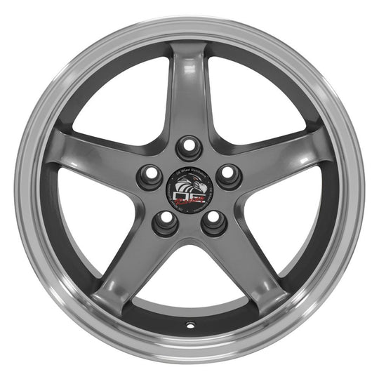 FR04B-D17090-5450-24GM - OE Wheels Replica FR04B 17X9 5X114.3 ET24mm Gunmetal with Machined Lip - OE Wheels Wheels Canada