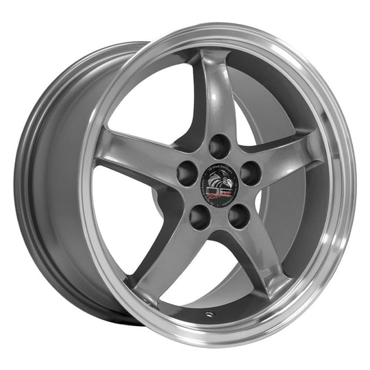 FR04B-D17090-5450-24GM - OE Wheels Replica FR04B 17X9 5X114.3 ET24mm Gunmetal with Machined Lip - OE Wheels Wheels Canada