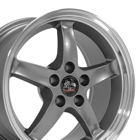 FR04B-D17090-5450-24GM - OE Wheels Replica FR04B 17X9 5X114.3 ET24mm Gunmetal with Machined Lip - OE Wheels Wheels Canada