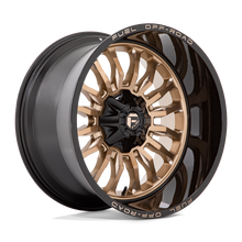Charger l'image dans la galerie, D79722202647 - Fuel Off-Road D797 Arc 22X12 5X114.3 / 5X127 -44mm Platinum Bronze With Black Lip - Fuel Off-Road Wheels Canada