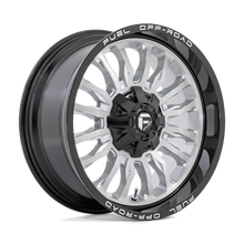 Load image into Gallery viewer, D79820001847 - Fuel Off-Road D798 Arc 20X10 8X180 -18 mm Silver Brushed Face With Milled Black Lip - Fuel Off-Road Wheels Canada