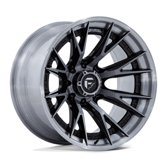 FC402BT20108018N - Fuel Off-Road FC402 Catalyst 20X10 8X165.1 ET -18mm Gloss Black Brushed with Dark Tint - Fuel Off-Road Wheels Canada