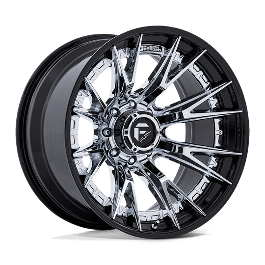 FC402PB20108818N - Fuel Off-Road FC402 Catalyst 20X10 8X180 ET -18mm Chrome with Gloss Black Lip - Fuel Off-Road Wheels Canada